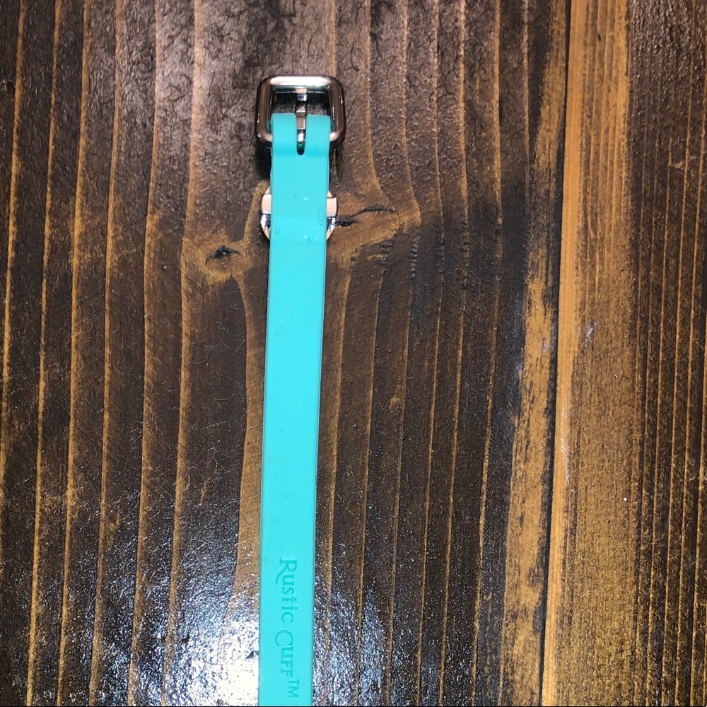 Rustic Cuff Amanda Buckle Bracelet Turquoise With… - image 5